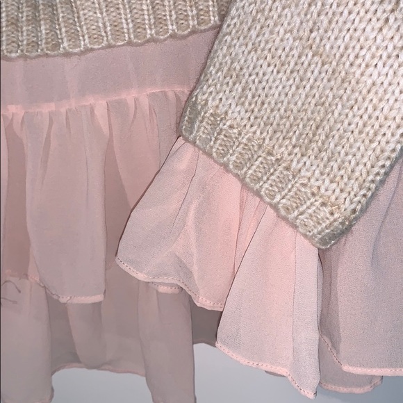 ENGLISH FACTORY ruffle layered sweater - NEW - Picture 4 of 10